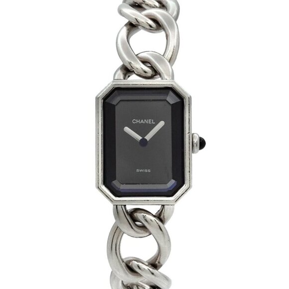 CHANEL Premiere L Size H0452 Quartz Black Dial Ladies Watch 90278109 - Picture 1 of 6